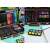 Collage of 81-piece art set in wooden case with painting and drawing supplies