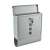 Silver mailbox with open lid, outdoor mailbox, letterbox