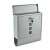 Silver mailbox with open lid, outdoor mailbox, letterbox