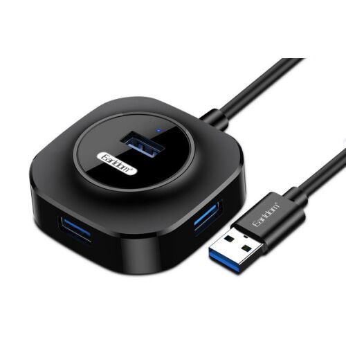 EARLDOM ET-HUB06 4X USB-HUB MIT USB-ANSCHLUSS SCHWARZ