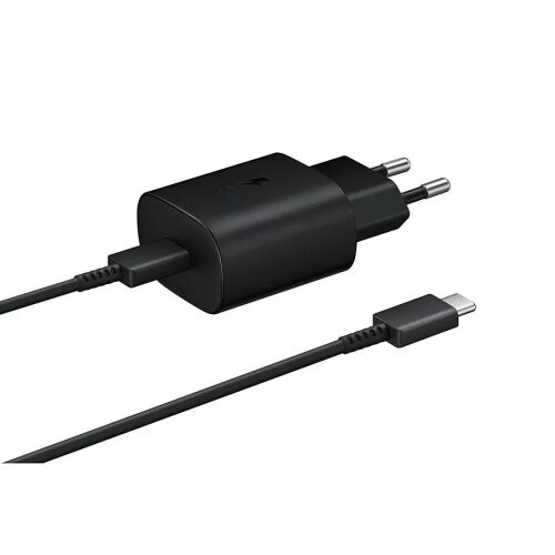 Samsung EP-TA800XBEGWW rețea din fabrică încărcător rapid negru cu intrare de tip C 3A 25W EP-DG977BBE tip C - cu cablu de date tip C 1m 147171054