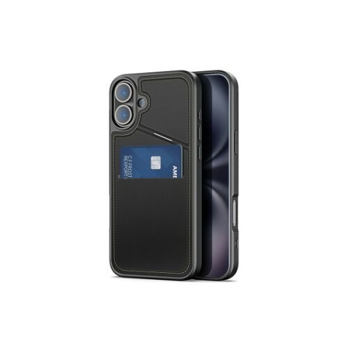 DUX DUCIS RAFI II IPHONE 16 6.1 KARTENHALTER-UNTERSTÜTZUNG TPU-PU-HÜLLE MAGSAFE KOMPATIBEL SCHWARZ 147171436