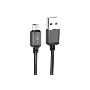 YOOUP L07 CABLU MICRO USB 2.4A 1 METR NEGRU 147171501 - Cabluri de date