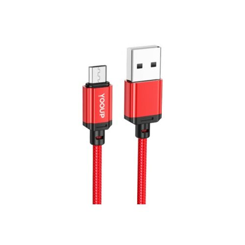 YOOUP L07 MIKRO USB KÁBEL 2,4A 1 METER ČERVENÝ 147172703