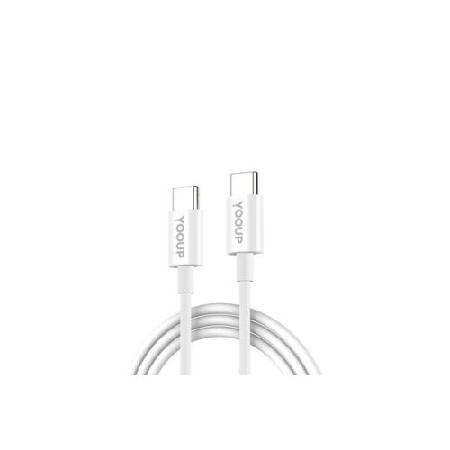 YOOUP L04 CABLU DE ÎNCĂRCARE TIP-C / TIP-C 1 METR ALB