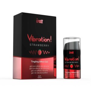 Intt Vibration bizsergető stimuláló gél – eper, 15 ml 147174073 - Intimhygiene