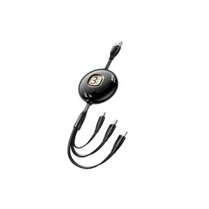 USAMS SJ508 U69 3 V 1 TYP C / BLESK / MIKRO USB KÁBEL 1 METER ČIERNY 147174135 - USB káble