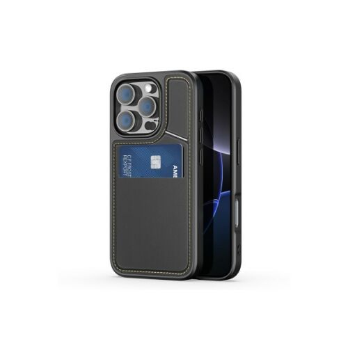 DUX DUCIS RAFI II IPHONE 16 PRO 6.3 KARTENHALTER-UNTERSTÜTZUNG TPU-PU-HÜLLE MAGSAFE KOMPATIBEL SCHWARZ 147174241