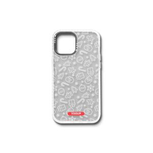 YOOUP IPHONE 13 MINI 5.4 VZOR VIANOČNÝ VZOR BIELY 147174525 - Puzdrá na telefóny