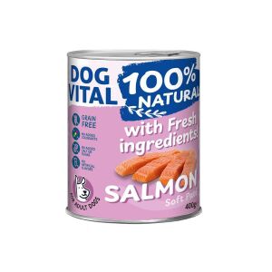 Dog Vital konzerv 100% Natural Soft Paté Salmon - lazac 400g