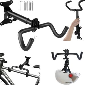 KERÉKPÁR AKASZTÓ KERÉKPÁR TARTÓ FALI AKAROMOKHOZ ÁLLÍTHATÓ ÖSSZECSUKHATÓ + Akasztó