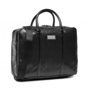 Guess, Guess, Leather, Leather Briefcase, Laptop Compartiment, Black, 40 x 30 x 9 cm, For Men