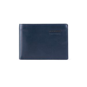 Piquadro, Obidos, Leather Wallet, Coin Holder, Navy, For Men