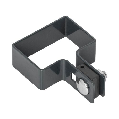 Obejma słupka POCZĄTKOWA 60x40 - GRAFIT do paneli ogrodzeniowych 147178854