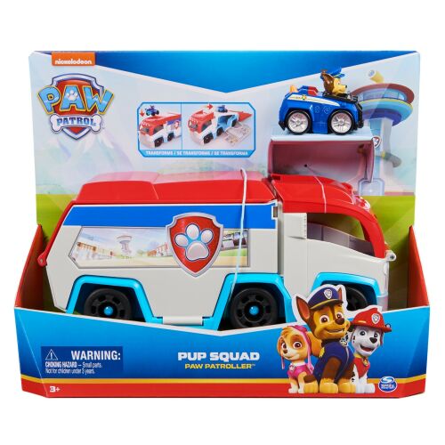 Paw Patrol Pup Squad Paw Patroller átalakítható jármű játékszett csomagolásban - Autó és jármű