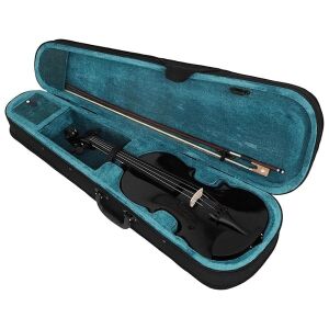 Detské drevené klasické husle 1/8, DEPOX®, 43 cm, lesklá čierna povrchová úprava 147180373 - Hudobné nástroje