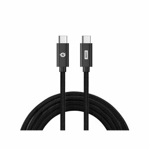 Conceptronic ETTA03B20 USB-C Apa - USB-C Apa 3.1 Adat és töltőkábel 240 Watt 2m - Fekete