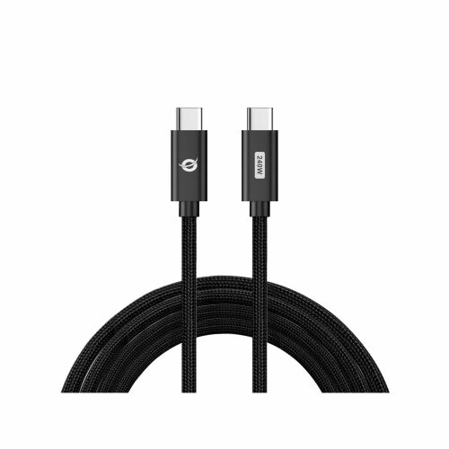 Conceptronic ETTA03B20 USB-C Apa - USB-C Apa 3.1 Adat és töltőkábel 240 Watt 2m - Fekete