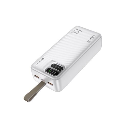 Tracer TRABAT47506 Powerbank USB-A + Type-C / 30000mAh 65W - Fehér 147182023