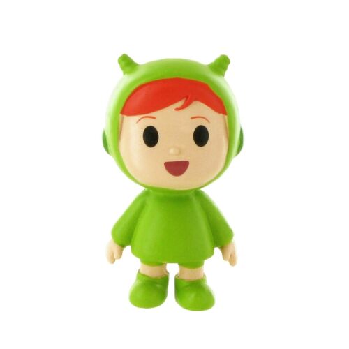 Comansi Pocoyo Nina figura, zöld ruhában, gyűjthető játék 