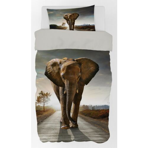 Elefántos Ágynemű - Úton - 140x200 cm ágynemű szett elefánt mintával