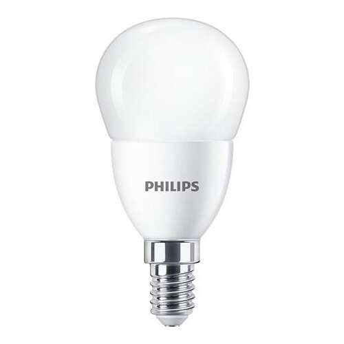 PHILIPS LED-Lampe, E14, kleine Kugel, P48, 7W, 806lm, 4000K, PHILIPS "CorePro"
