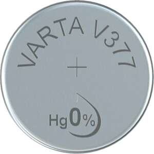 VARTA V377 Watch Battery, Silver Oxide Button Cell - Battery