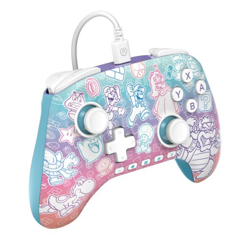 PowerA Advantage Vezetékes Kontroller Nintendo Switch-hez - Mario Gomba Királyság Design - Kontroller