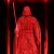 Közelkép a Paladone Star Wars Darth Vader Hologram Lámpáról, piros fénnyel