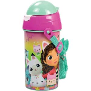 Netflix Gabi bábiková plastová fľaša so slamkou a vešiakom 500 ml 147208811 - Preprava jedla a nápojov