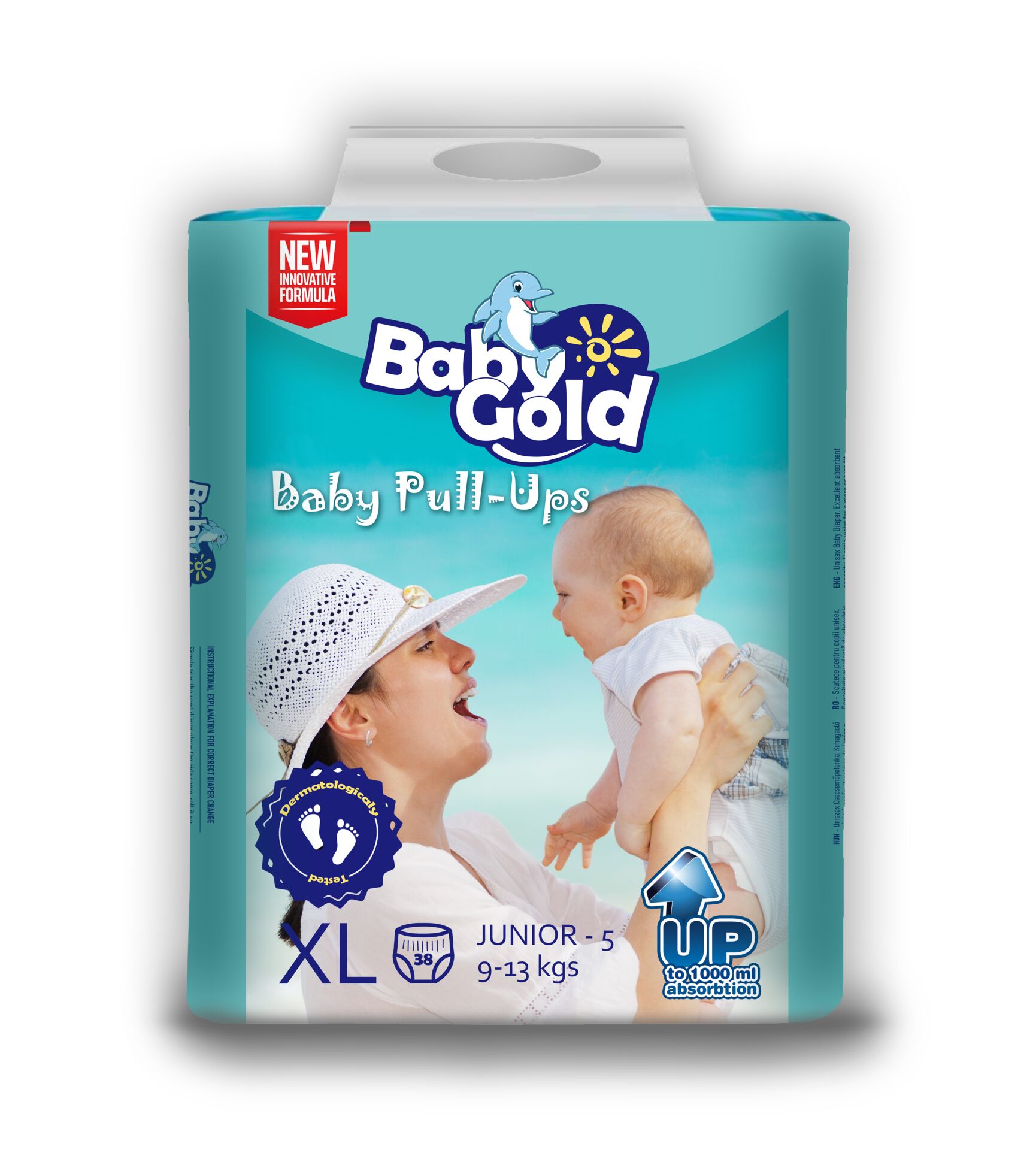 E-shop Detské zlaté nohavičky XL 12-25kg Junior 5 (38ks)