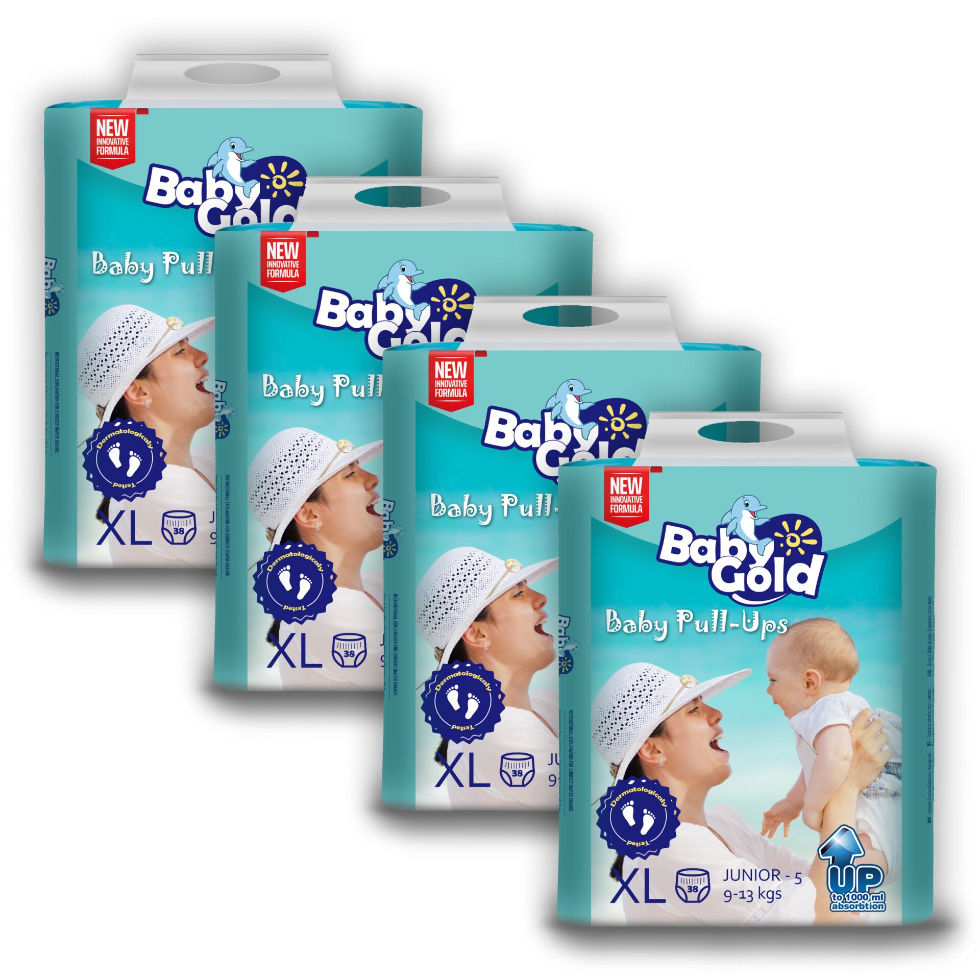 E-shop Detské zlaté nohavičky XL 12-25kg Junior 5 (152ks)