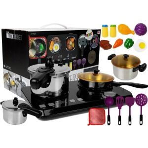 Lean Sport Rozsdamentelen acélból készült konyhakészlet indukciós tálalóval 32 db