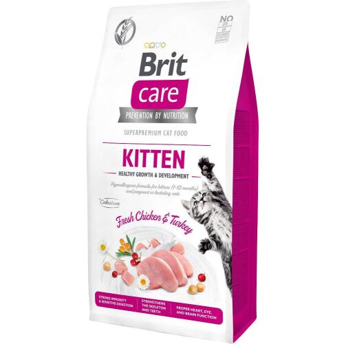 Brit Care Cat Grain Free Kitten Healthy Growth & Development - sucha karma bezzbożowa dla kociąt - 7 kg 147211296