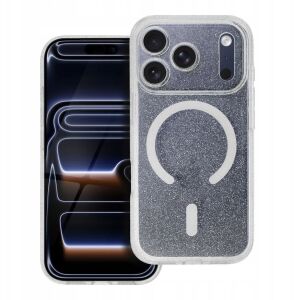 CLEAR MAG COVER tok Magneses védővel kompatibilis az IPHONE 17 Pro-val átlátszó csillám