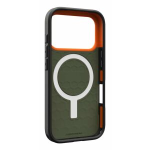 UAG Civilian MagSafe - iPhone 17 Pro Magsafe-kompatibilis tok (olajzöld/narancs)