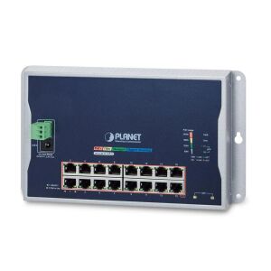PLANET WGS-4215-16P2S łącza sieciowe Zarządzany L2 Gigabit Ethernet (10/100/1000) Obsługa PoE Czarny 147213796 - Przełącznik