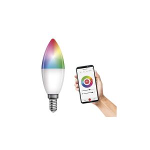 Gosmart LED izzó GoSmart gyertya E14  4,8W (40 W) 470 lm RGB dimmelhető WiFi ZQW322R 147227144 - EMOS