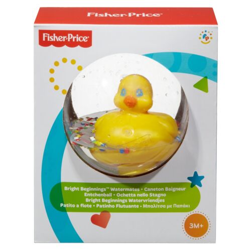 Fisher-Price kacsa átlátszó labdában játék, úszó kacsa fürdőjáték babáknak 3 hónapos kortól - Fürdőjáték