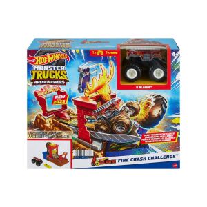 Hot Wheels Monster Trucks belépő kihívás Aréna Smashers Tűzütközési kihívás