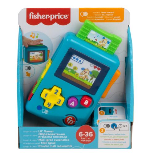 Fisher Price interaktív hordozható zenés, világító babajáték konzol, 6-36 hónapos korig