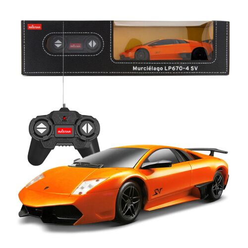 Rastar Lamborghini Murcielago LP670-4 SV narancssárga távirányítós autó, 1:24 méretarány - Távirányítós jármű