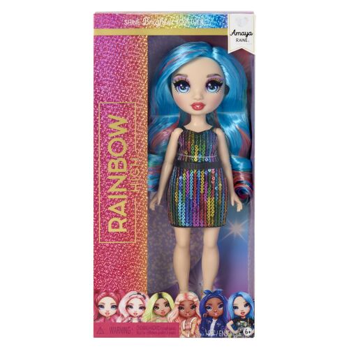 Rainbow High Amaya Raine baba a csomagolásban, kék hajjal, szivárványos ruhával - Babázás