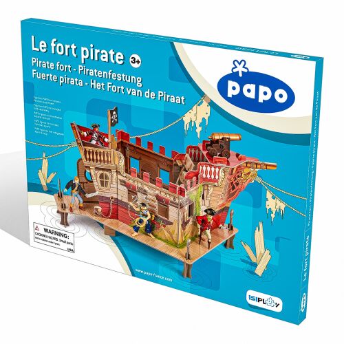 Papo 3D Kalózhajó puzzle, karton építőjáték gyerekeknek - 3D puzzle