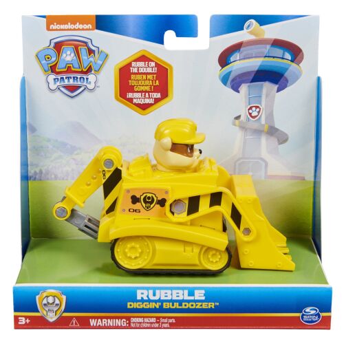 Mancs Őrjárat Rubble Diggin' Bulldozer játék jármű, Rubble figura mellékelve - Autó és jármű