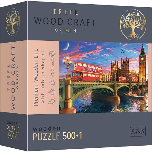 Trefl Wood Craft Londoni turisztikai látványosságok 500+1 darabos fa puzzle - Puzzle és kirakó