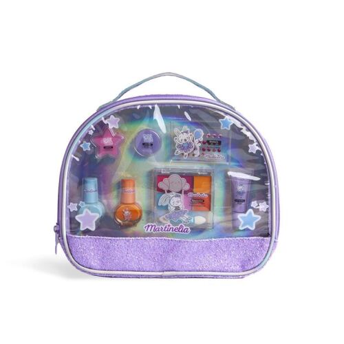 Martinelia Magic Ballet Szépségápolási Szett Táskában. Gyerek sminkkészlet szemhéjfesték palettával, szájfénnyel, körömlakkal és ékkő matricákkal. - Szerepjáték