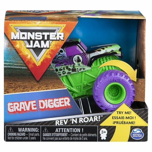 Monster Jam Grave Digger Metallic Roar 1:43 méretarányú játék teherautó csomagolásban - Autó és jármű