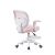 Ergonomikus irodai szék, állítható magasság 78-90 cm, lábtartó, rózsaszín hálós 147228423