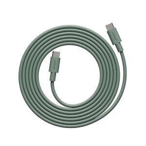 Adat- és gyorstöltő kábel, USB-C/USB-C, AVOLT, 2 méter, Sage